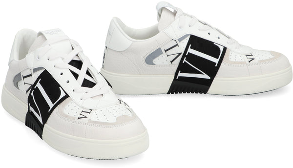 Valentino Garavani - VL7N leather and fabric low-top sneakers-2